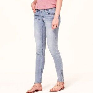 LOFT Ankle Skinny Jeans Zip Ankle Detail Stretch 8